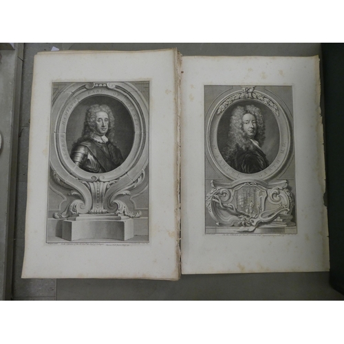 319 - Approx. sixty 18thC portrait engravings by I & P Knapton  20