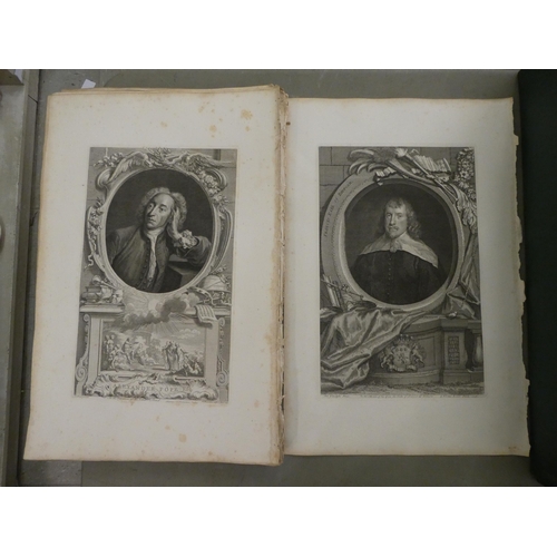 319 - Approx. sixty 18thC portrait engravings by I & P Knapton  20