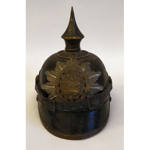 107 - A Great War German Saxon pickelhaube(Please Note: this lot is subject to the statement made in the A... 