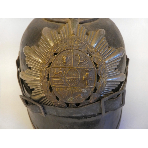 107 - A Great War German Saxon pickelhaube(Please Note: this lot is subject to the statement made in the A... 