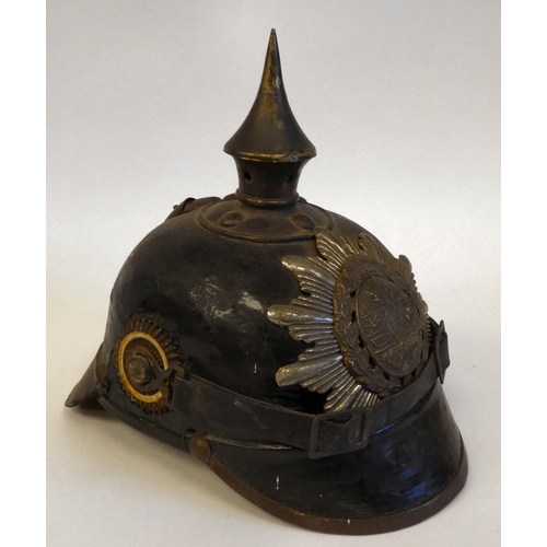 107 - A Great War German Saxon pickelhaube(Please Note: this lot is subject to the statement made in the A... 