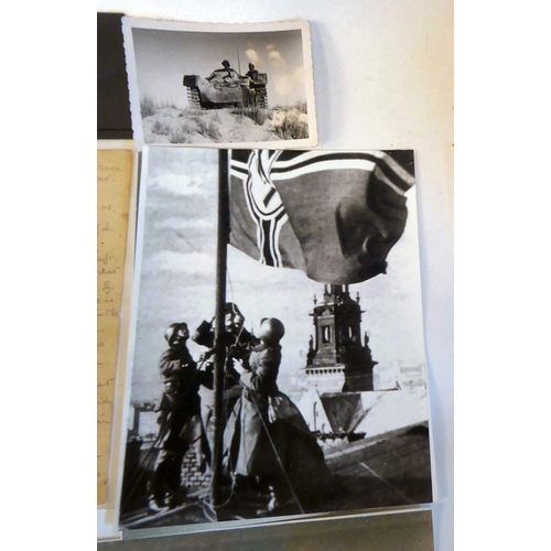 108 - World War II German ephemera: to include photographs, letters and leaflets(Please Note: this lot is ... 