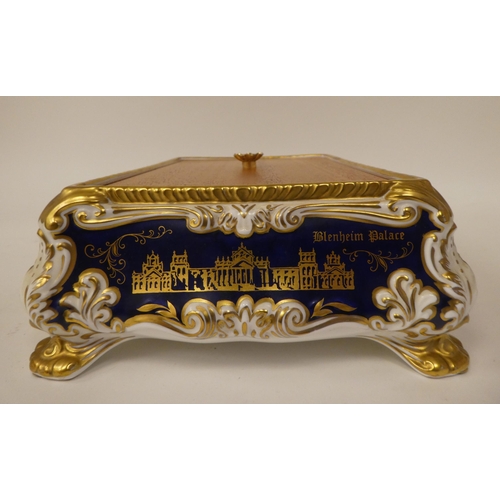 152 - A Paragon china cigar casket, designed to Celebrate the Centenary of the Birth of Sir Winston Church... 