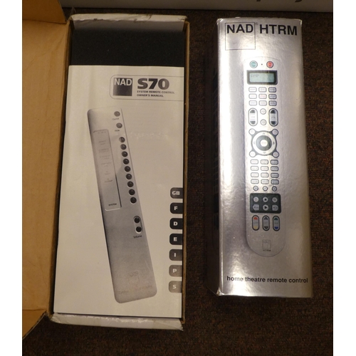 169 - An NAD M55 digital disc player with remote controls and instruction manual, in original box and cart... 