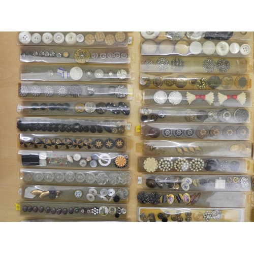 170 - A collection of silver mother-of-pearl brass and other variously themed buttons