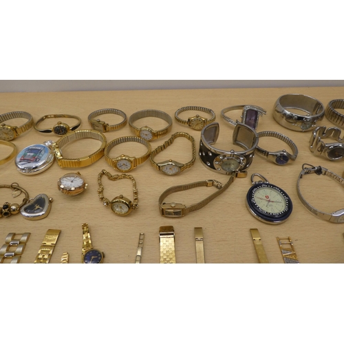 172 - Variously cased and strapped ladies wristwatches