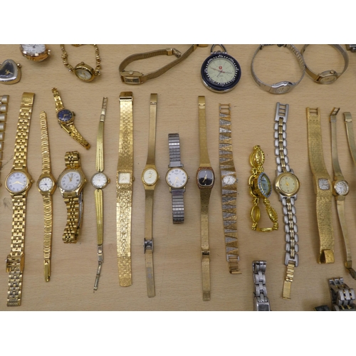 172 - Variously cased and strapped ladies wristwatches