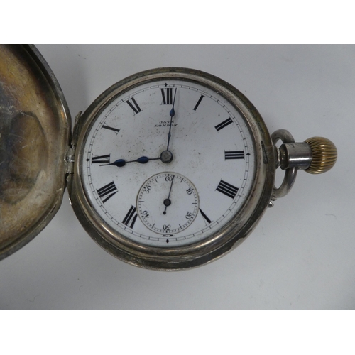 178 - Three silver cased pocket watches, each movement faced by a Roman dial  mixed marks