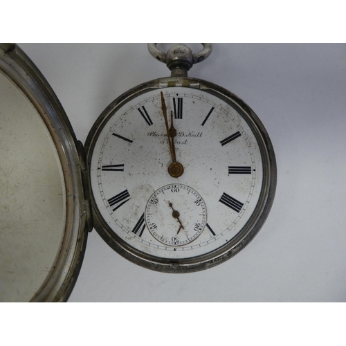 178 - Three silver cased pocket watches, each movement faced by a Roman dial  mixed marks