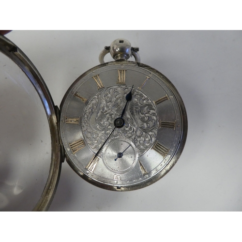 178 - Three silver cased pocket watches, each movement faced by a Roman dial  mixed marks