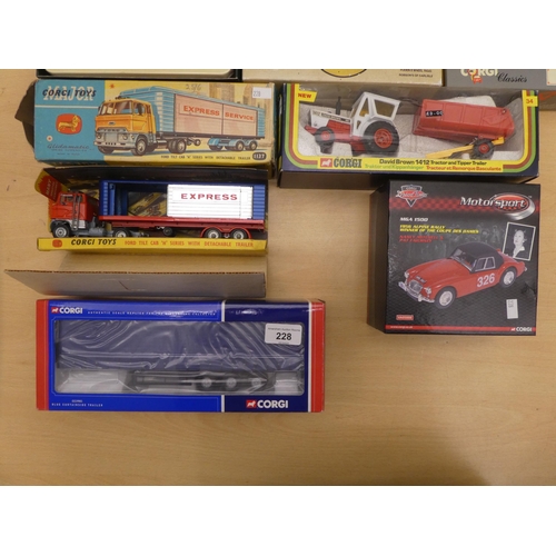 228 - Corgi diecast model vehicles: to include a No.1137 Ford Tilt Cab  boxed