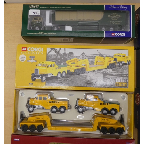 229 - Five Corgi diecast Haulage model vehicles: to include a No.CC13721  boxed