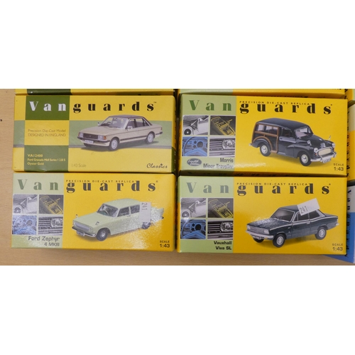 241 - Nineteen Vanguards diecast model vehicles: to include a Morris Minor Traveller  boxed