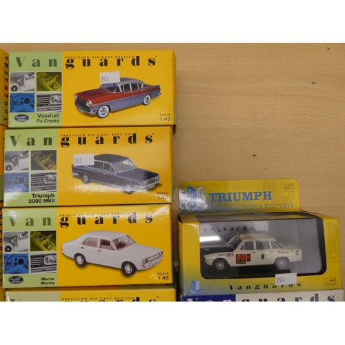 241 - Nineteen Vanguards diecast model vehicles: to include a Morris Minor Traveller  boxed