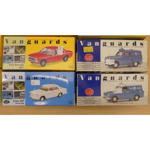 241 - Nineteen Vanguards diecast model vehicles: to include a Morris Minor Traveller  boxed