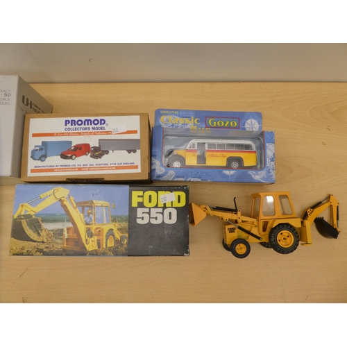 252 - Diecast model vehicles: to include a Ford 550 Tractor  boxed