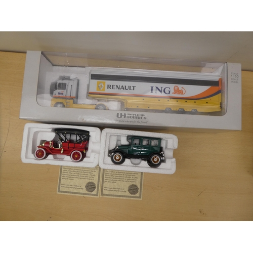 252 - Diecast model vehicles: to include a Ford 550 Tractor  boxed