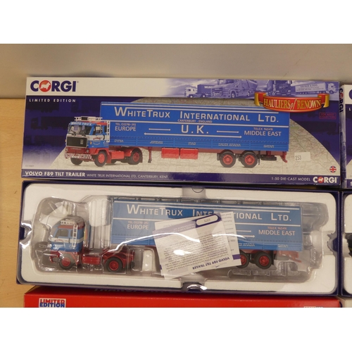 253 - Six Corgi 1:50 scale diecast model vehicles: to include a No.CC12703 Vaughan Lorry and Trailer ... 