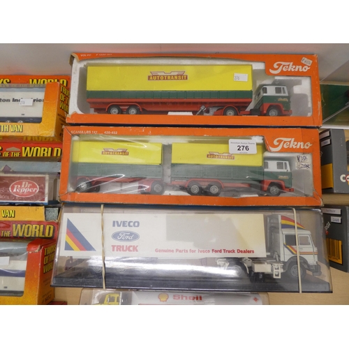 276 - Diecast model vehicles: to include a Tekno Scania Lorry  boxed