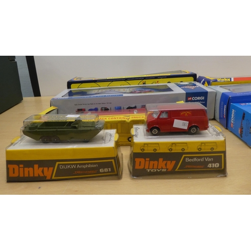 280 - Dinky and Corgi diecast model vehicles: to include a Corgi No.1106 Mack Container Truck  boxed