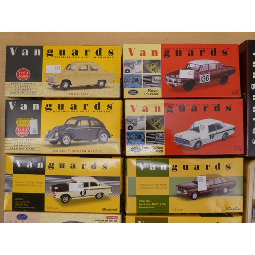 283 - Twelve Vanguards diecast model vehicles: to include an Austin A35 Van