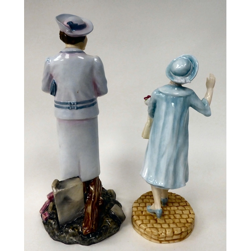 51 - Two Royal Doulton china figures, viz. 'HM Queen Elizabeth the Queen Mother'  Limited Edition 89... 