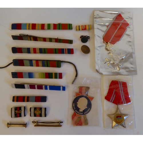 80 - Military medals, some copies: to include a British Great War example, awarded to '2427 PTE CT Catley... 