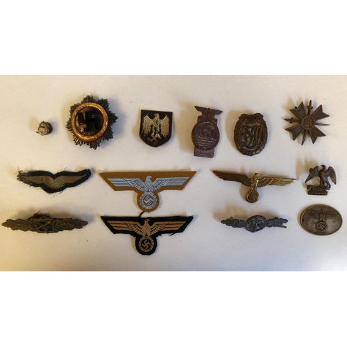 84 - World War II German military collectables, some copies: to include badges(Please Note: this lot is s... 