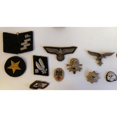 90 - World War II German military collectables, some copies: to include arm bands(Please Note: this lot i... 