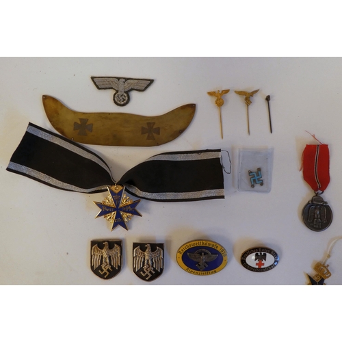 90 - World War II German military collectables, some copies: to include arm bands(Please Note: this lot i... 