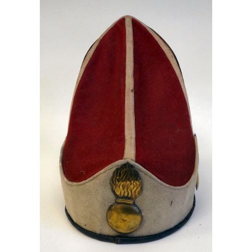 99 - A late 19th/early 20thC German Kaiser Alexander Guad mitre cap with an embellished front plate(Pleas... 