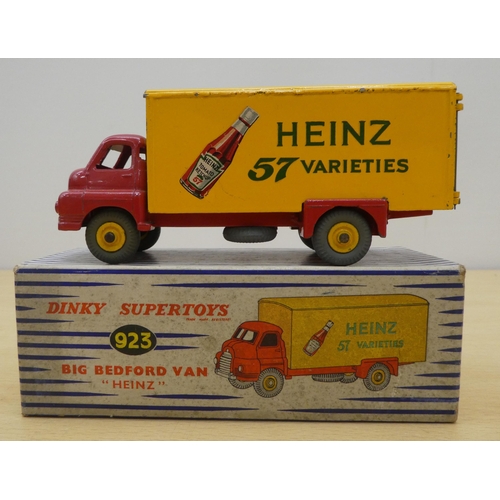 199 - Three Dinky diecast model vehicles: to include a Bedford Heinz Van No.923  boxed