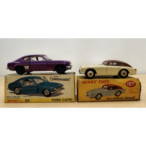 200 - Six Dinky diecast model vehicles: to include a No.167 Aceca  boxed