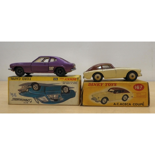 200 - Six Dinky diecast model vehicles: to include a No.167 Aceca  boxed