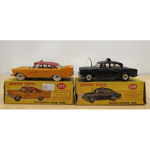 200 - Six Dinky diecast model vehicles: to include a No.167 Aceca  boxed