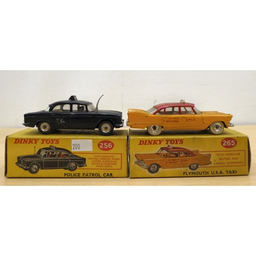 200 - Six Dinky diecast model vehicles: to include a No.167 Aceca  boxed