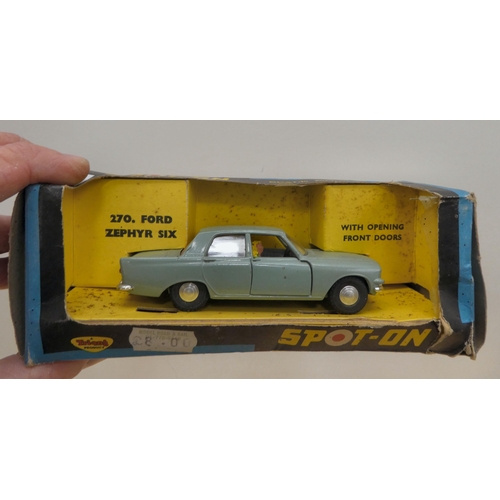 210 - Two Triang Spot-On diecast model vehicles, viz. a No.270 Ford Zephyr Six and a No.161 Landrover ... 