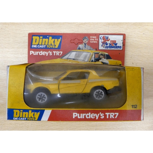 212 - Four Dinky diecast model vehicles: to include a No.174 Ford Mercury Cougar