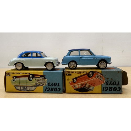 213 - Five Corgi diecast model vehicles: to include a No.210 Citroen  boxed