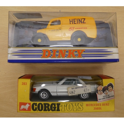 217 - Dinky and Corgi diecast model vehicles: to include a No.393 Mercedes Benz 350SL  boxed