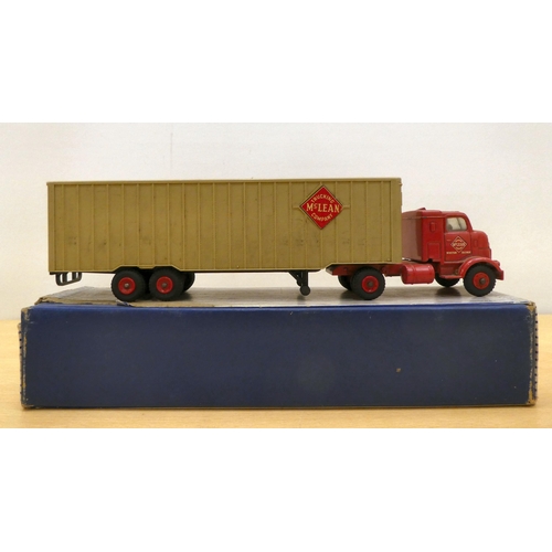 220 - Three Dinky diecast model vehicles: to include a No.948 Tractor-Trailer Mclean  boxed