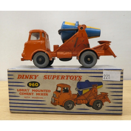 221 - Three Dinky diecast model vehicles: to include a No.966 Marrel Multi Bucket Unit  boxed