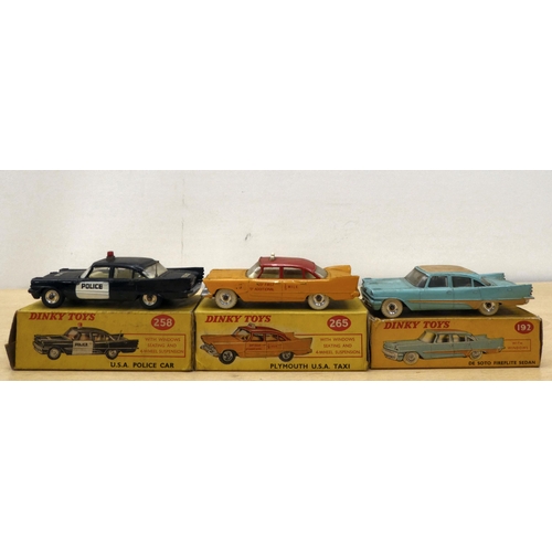 222 - Five Dinky diecast model vehicles: to include a No.189 Triumph Herald  boxed