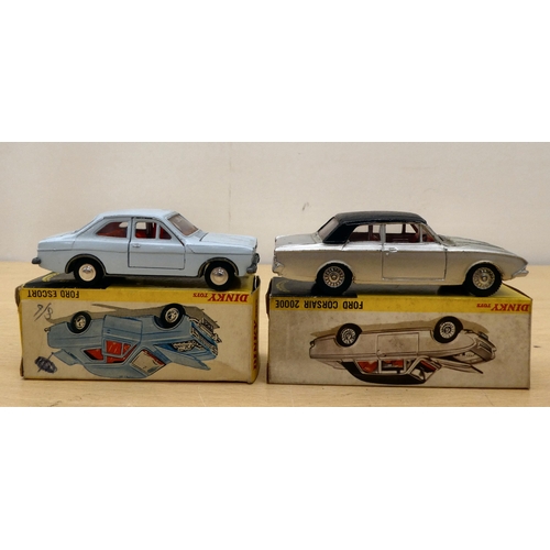 223 - Seven Dinky diecast model vehicles: to include a No.195 Jaguar 3.4 Saloon  boxed