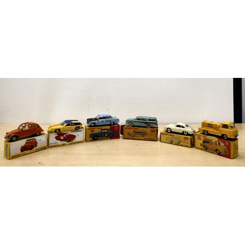 224 - Six Dinky diecast model vehicles: to include a No.436 Atlas Copco Compressor Lorry  boxed