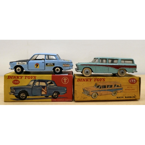 224 - Six Dinky diecast model vehicles: to include a No.436 Atlas Copco Compressor Lorry  boxed