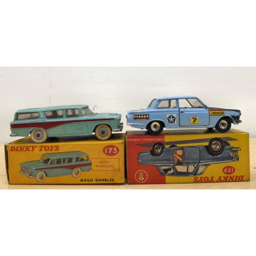 224 - Six Dinky diecast model vehicles: to include a No.436 Atlas Copco Compressor Lorry  boxed