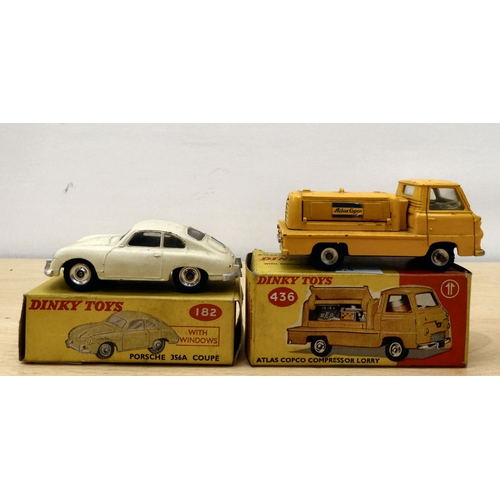 224 - Six Dinky diecast model vehicles: to include a No.436 Atlas Copco Compressor Lorry  boxed