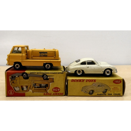 224 - Six Dinky diecast model vehicles: to include a No.436 Atlas Copco Compressor Lorry  boxed