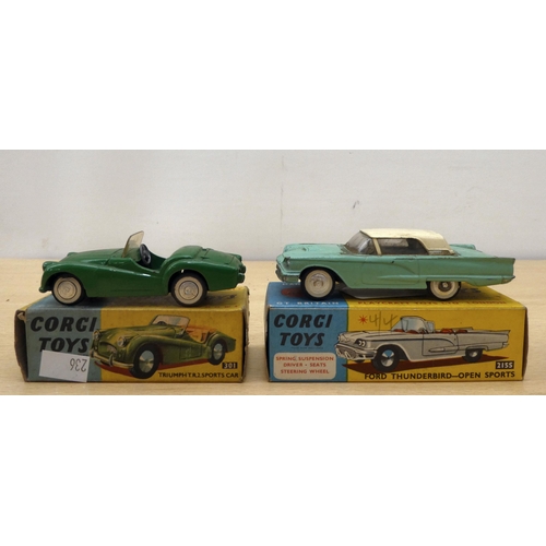 236 - Six Corgi diecast model vehicles: to include a No.218 Aston Martin